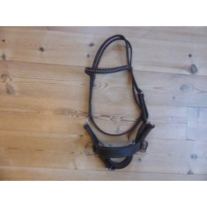 Sidepull trense, sort, str Pony-Cob