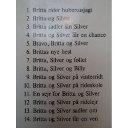 Britta og Silver bog-serien, 1-13
