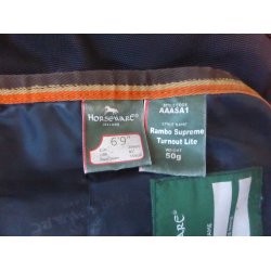 HW Rambo Supreme Turnout Lite d�kken, 50 gr, str 155/6,9"