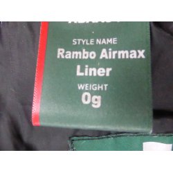 HW Rambo Airmax liner, 0 gr, str 155/6,9