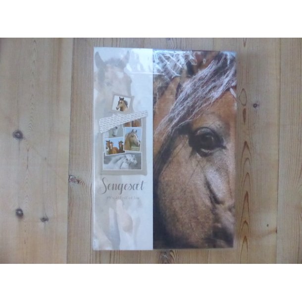 Sengetj m/heste, 140x200 cm, NYT