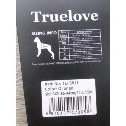 Truelove hundesele, str XXXS, NY