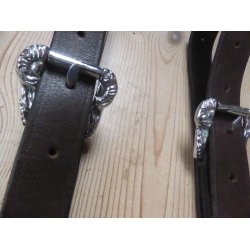 Portugisiske stigremme, brune, 145 cm