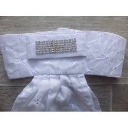 HKM plastron med krystaller, str M