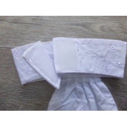 HKM plastron med krystaller, str M
