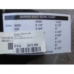 Davis barrier boot, str. 2,1 stk, NY