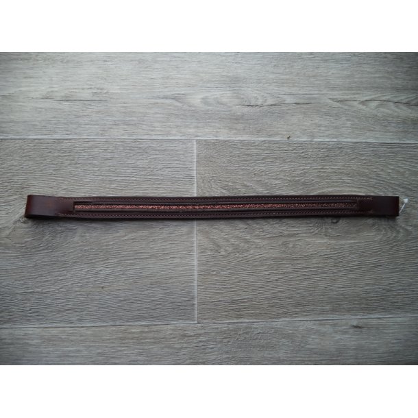 Pandebnd m/glimmer, brun, str Full