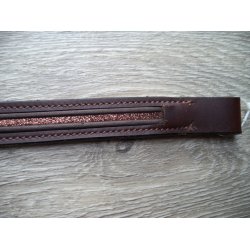 Pandebnd m/glimmer, brun, str Full