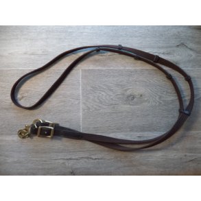 Webtjler m/karabinhager, brune, str pony