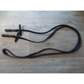 Ldertjler m/gummi, sorte, str pony