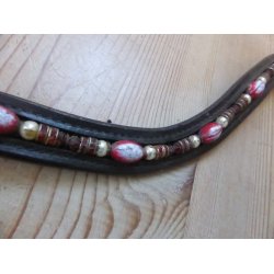 Pandebnd m/farvede perler, str Cob