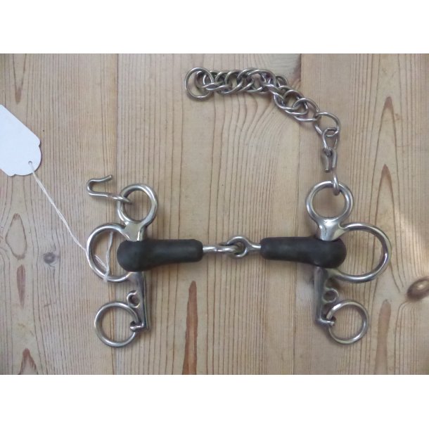 Pelham m/gummi, str 11,5 cm