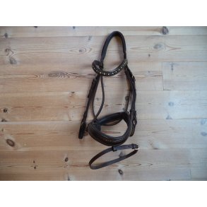 Trense m/kombi nsebnd, brun, str Cob