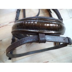 Trense m/kombi nsebnd, brun, str Cob