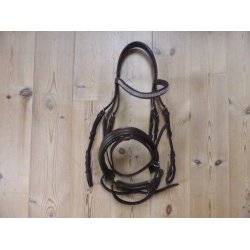 Trense m/kombi nsebnd, brun, str Cob