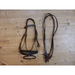 Trense m/t�jler, sort, str Full