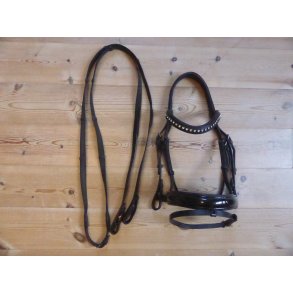 Trense m/t�jler, sort, str Cob