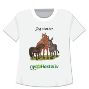 T-shirt med print- hvid