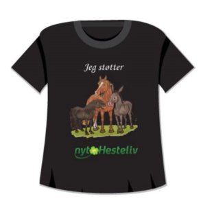 T-shirt med print - sort